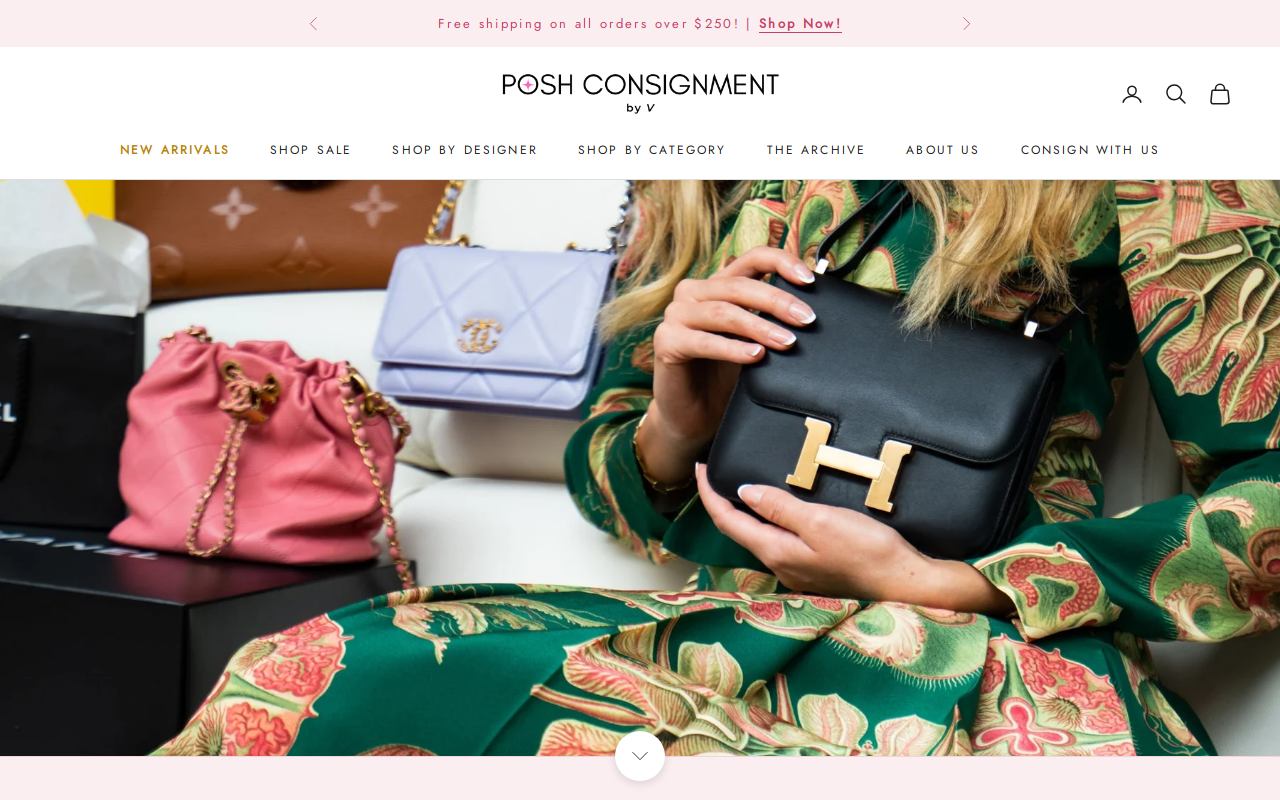 POSH Consignment By V website preview