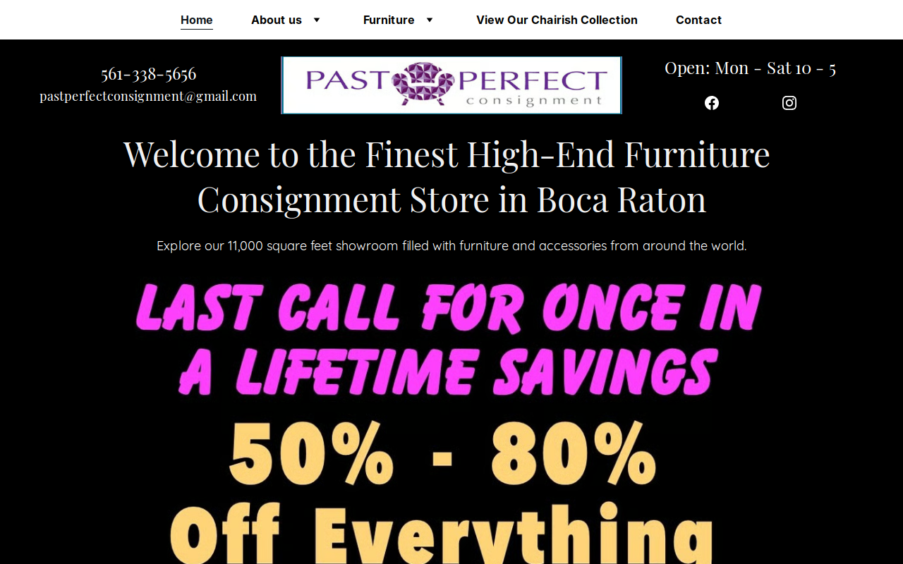 Past Perfect Consignment website preview