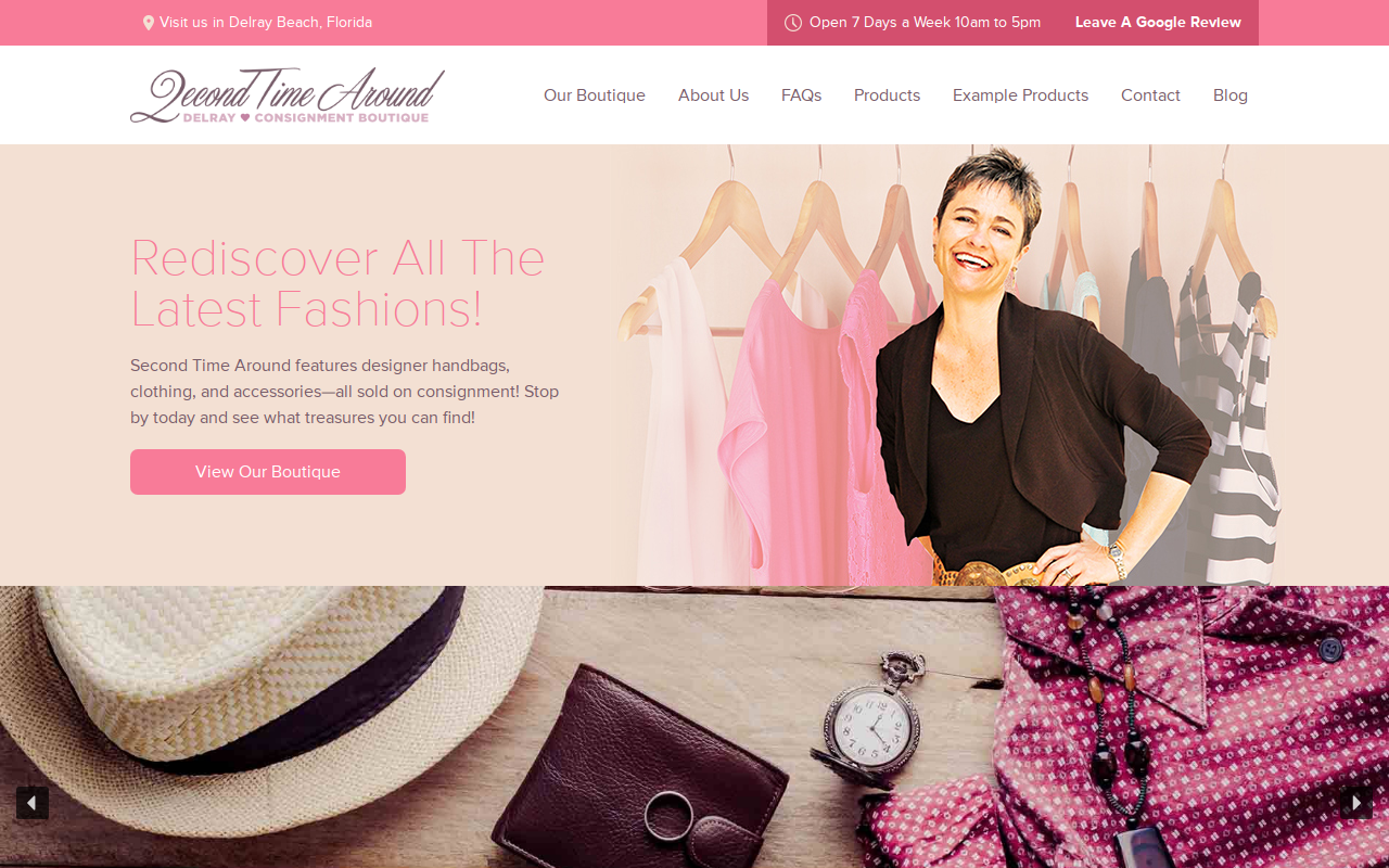 Second Time Around Consignment website preview
