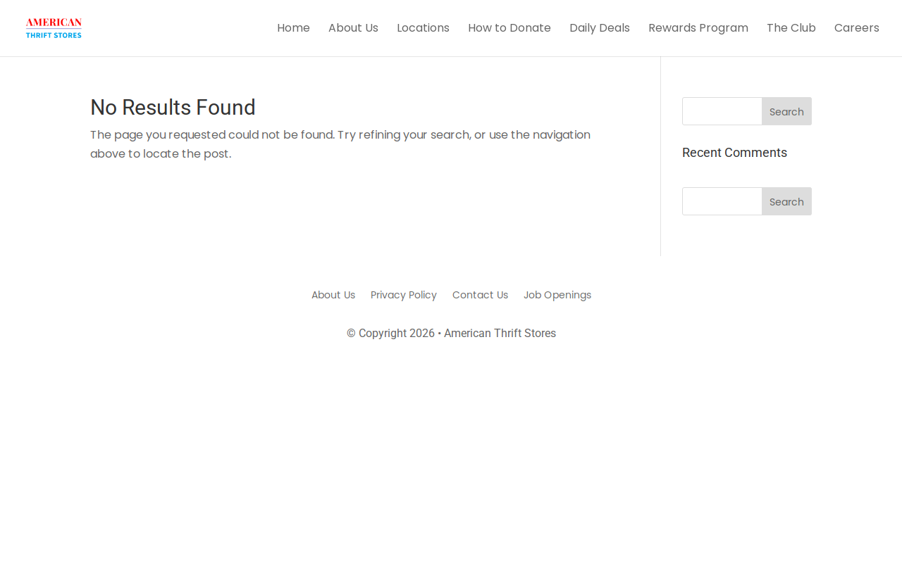 American Thrift Store website preview