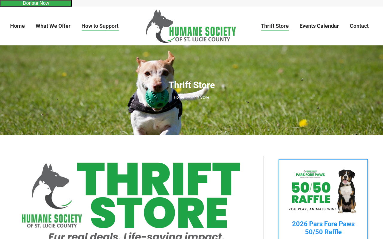 Humane Society of St. Lucie County Thrift Store website preview