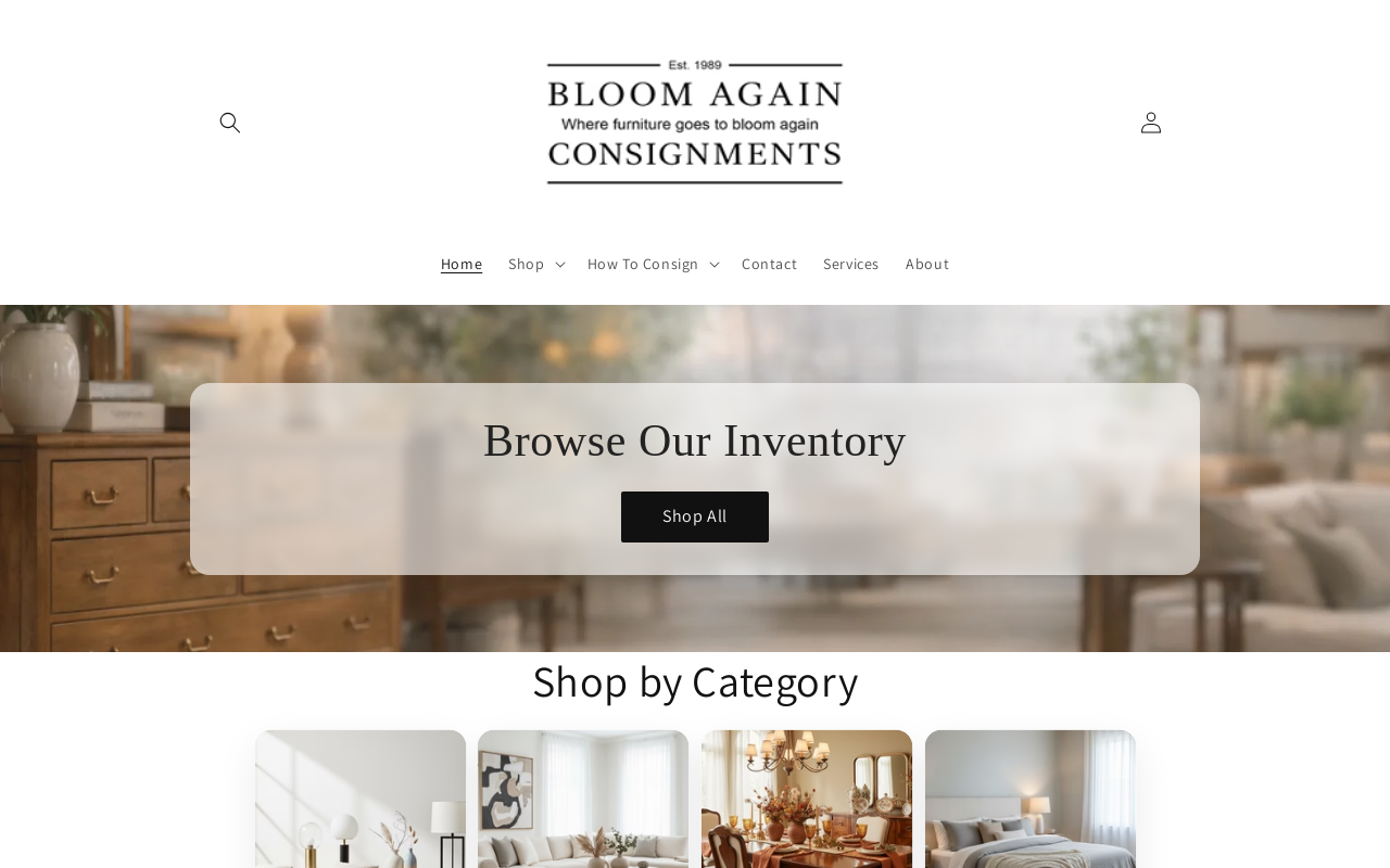 Bloom Again Consignment website preview