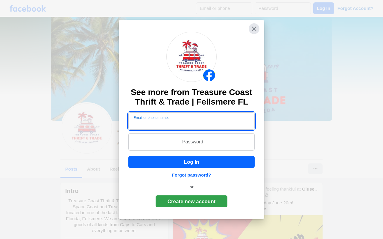 Treasure Coast Thrift & Trade website preview
