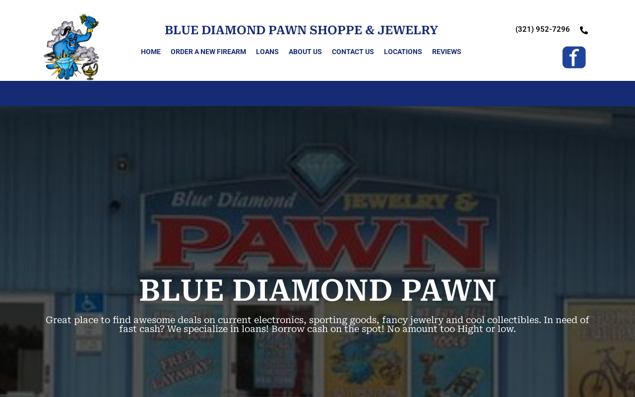 Blue Diamond Pawn Shoppe website preview