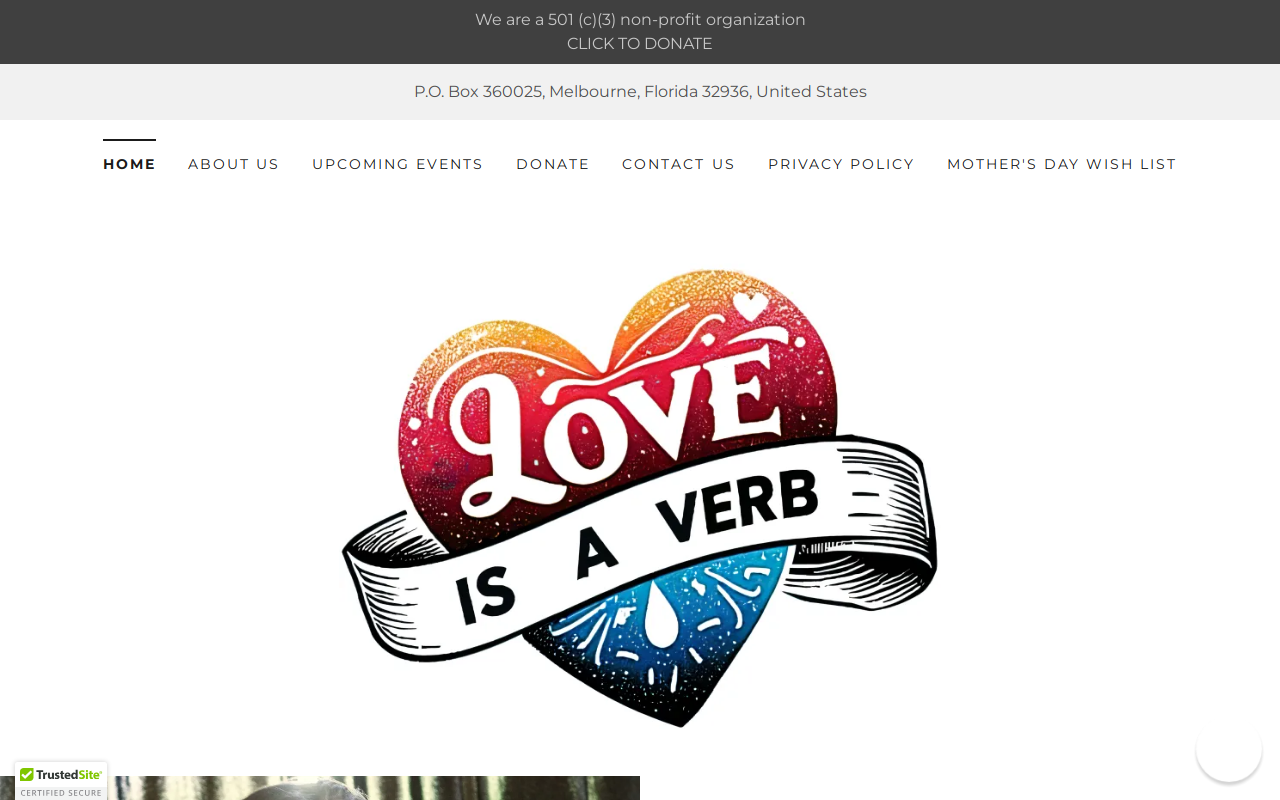 Love Is A Verb Thrift Store website preview