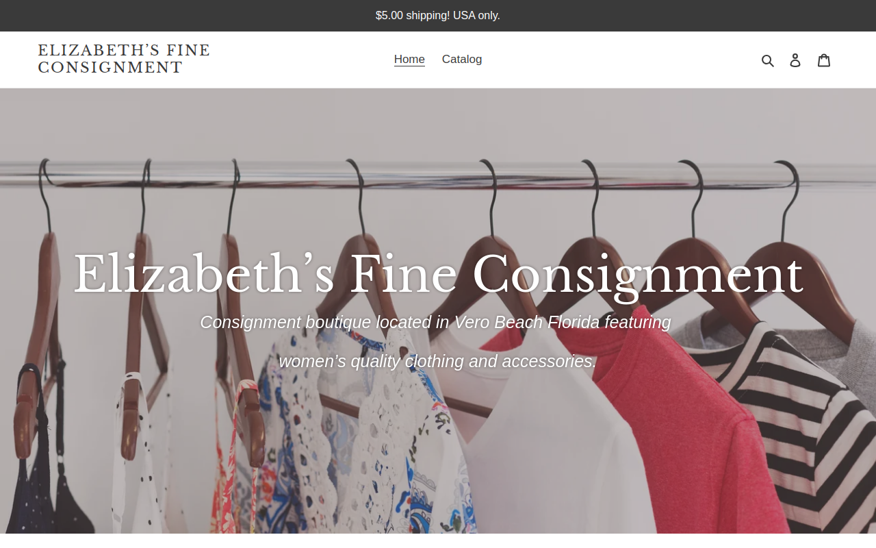 Elizabeth's Fine Consignments website preview