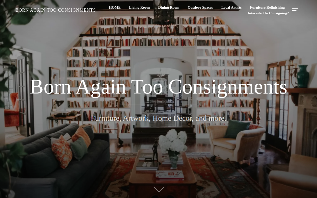 Born Again Too Consignments website preview