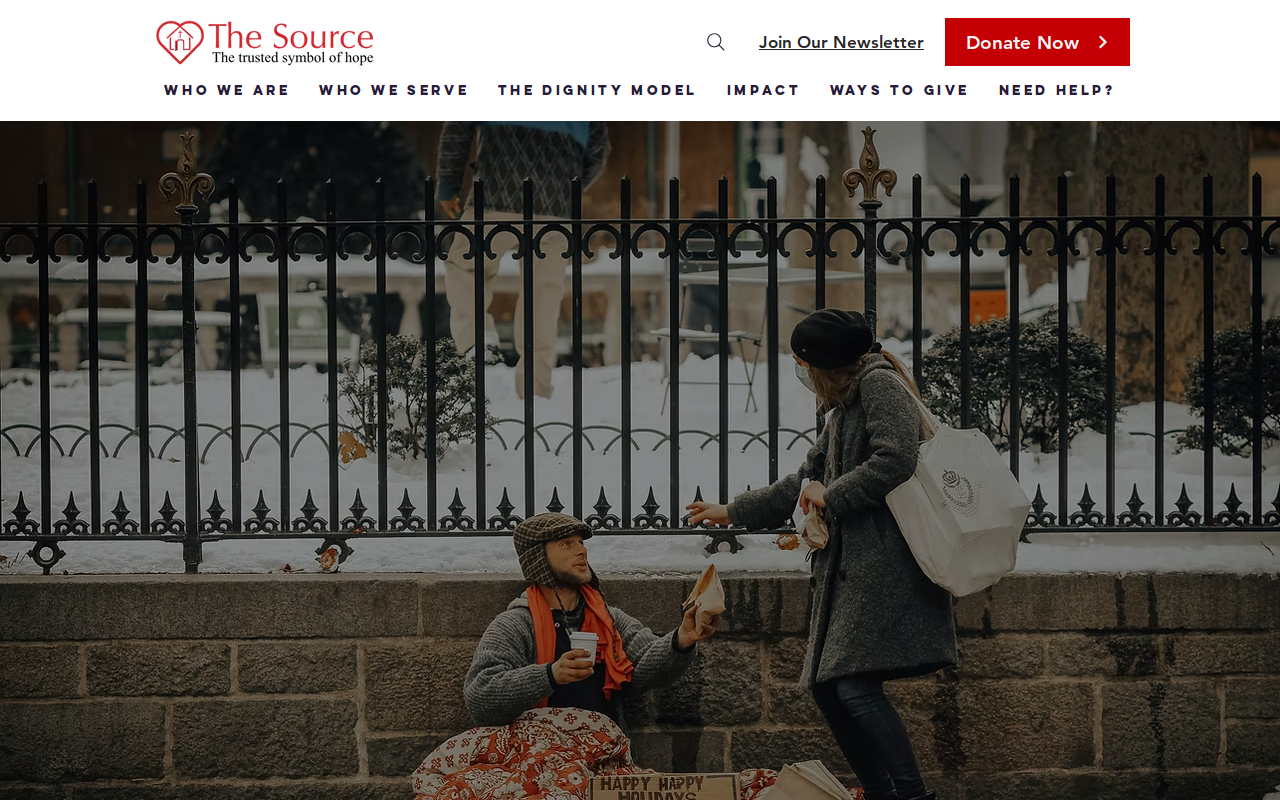 The Source Thrift Shop website preview