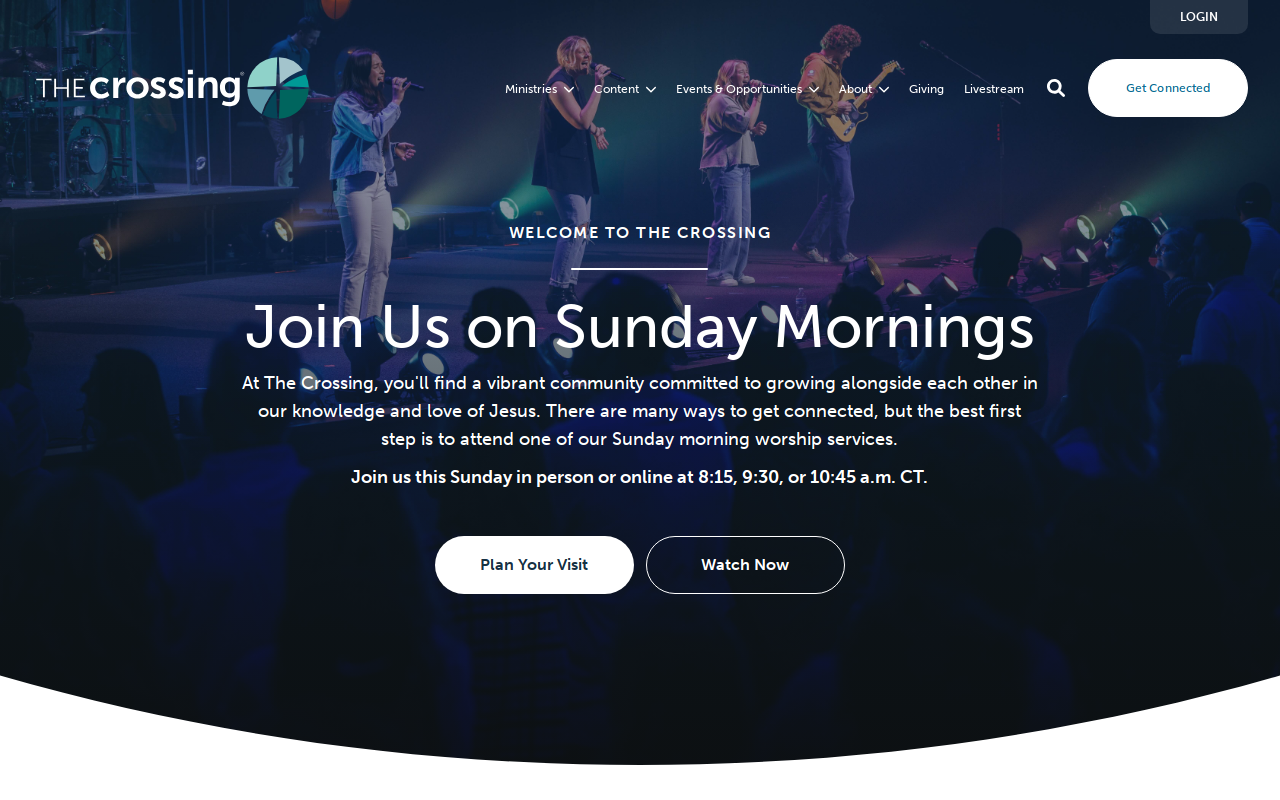 The Crossing Community Thrift Store website preview