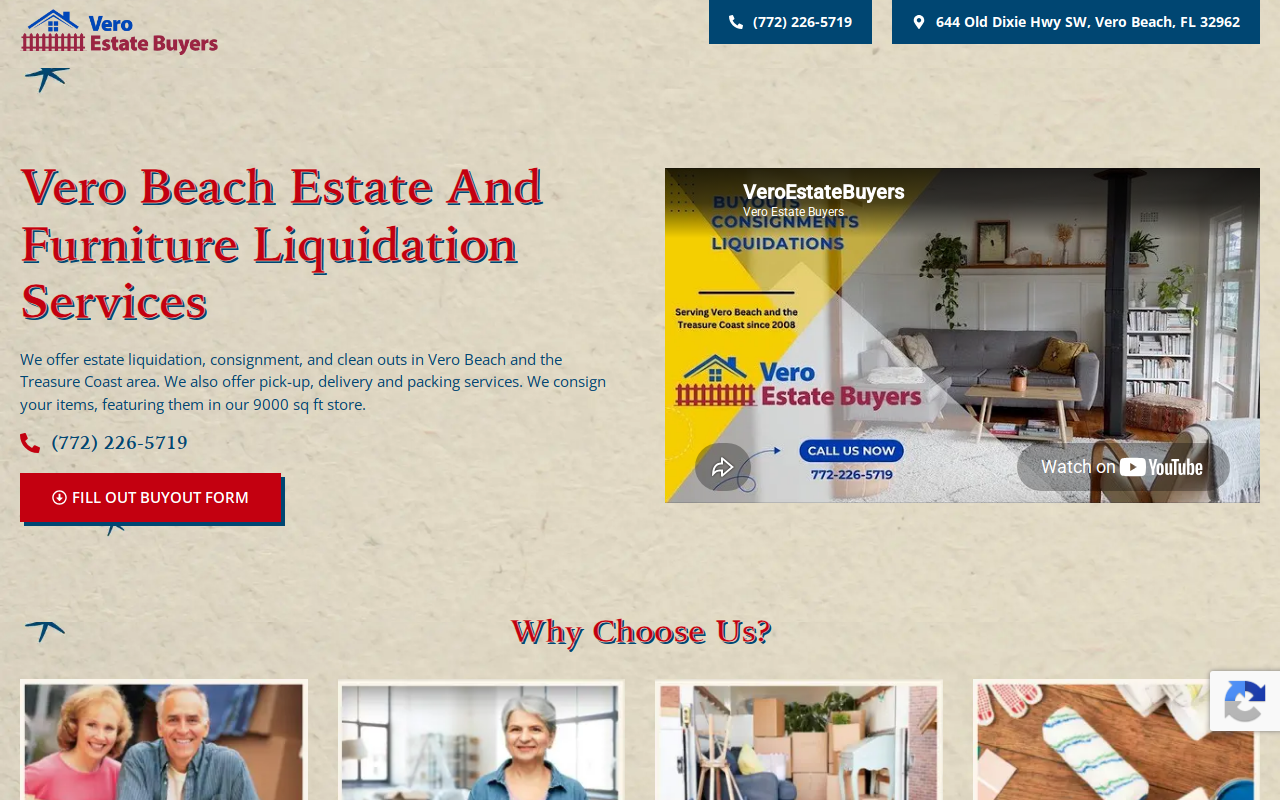 Vero Estate Buyers website preview