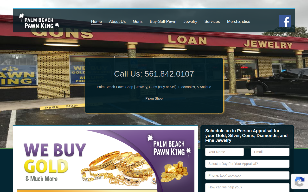 Palm Beach Pawn Inc website preview