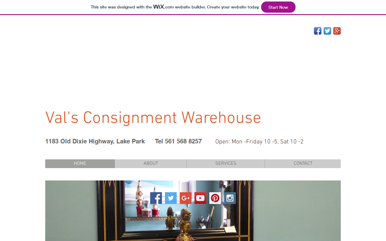 Val's Consignment Warehouse website preview