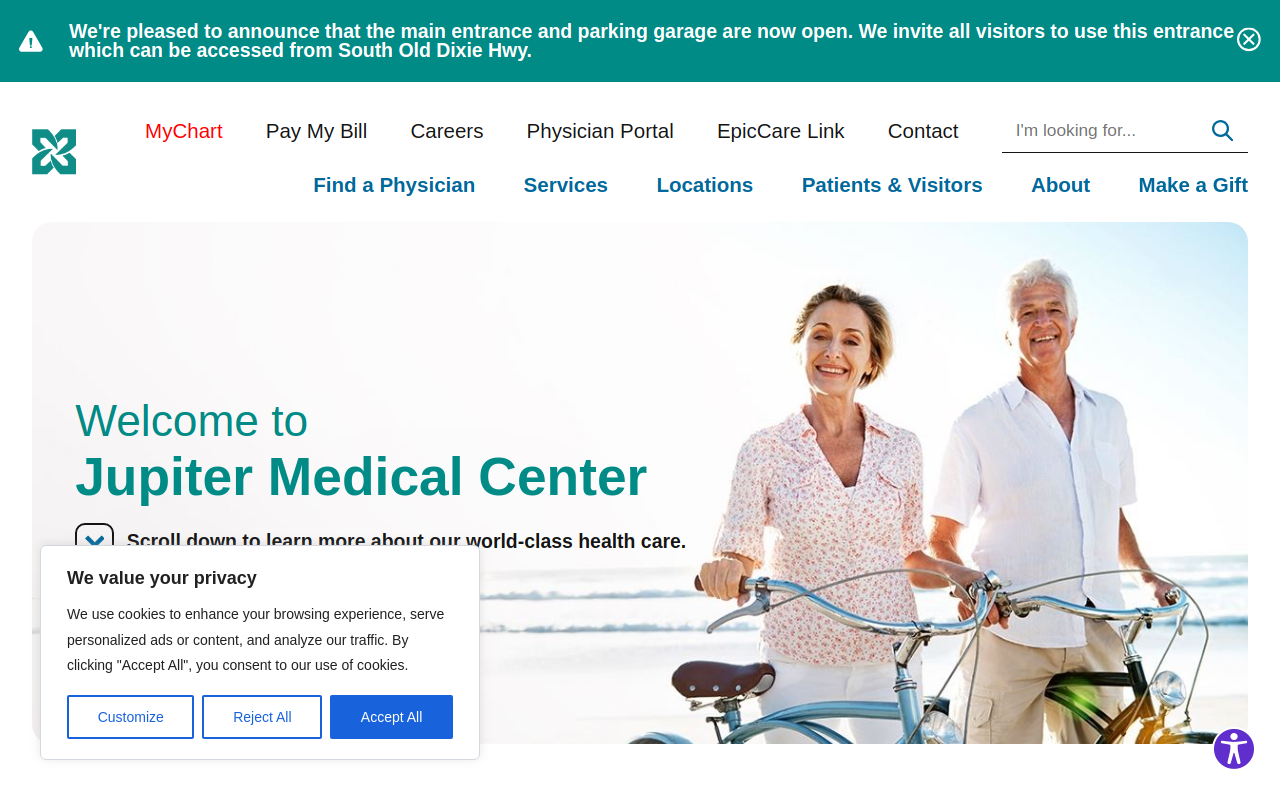 Jupiter Medical Center Thrift Shop website preview