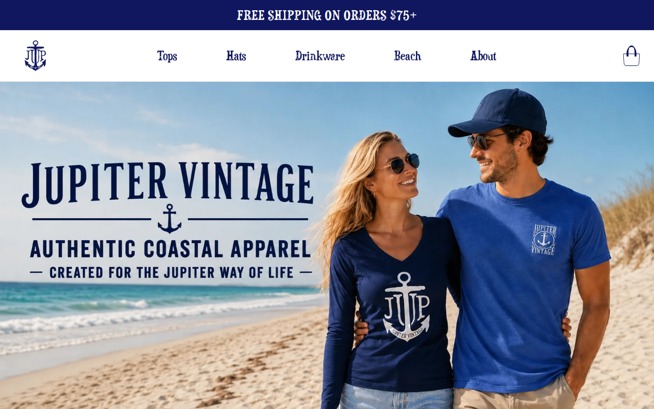 Jupiter Vintage website preview