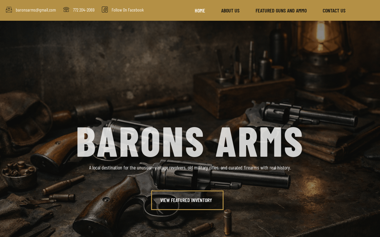 Barons Arms website preview