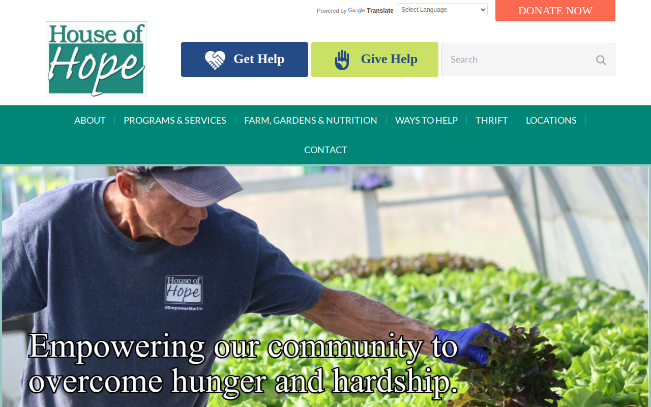 The Hope Shop -house Of Hope - Stuart Thrift Store website preview