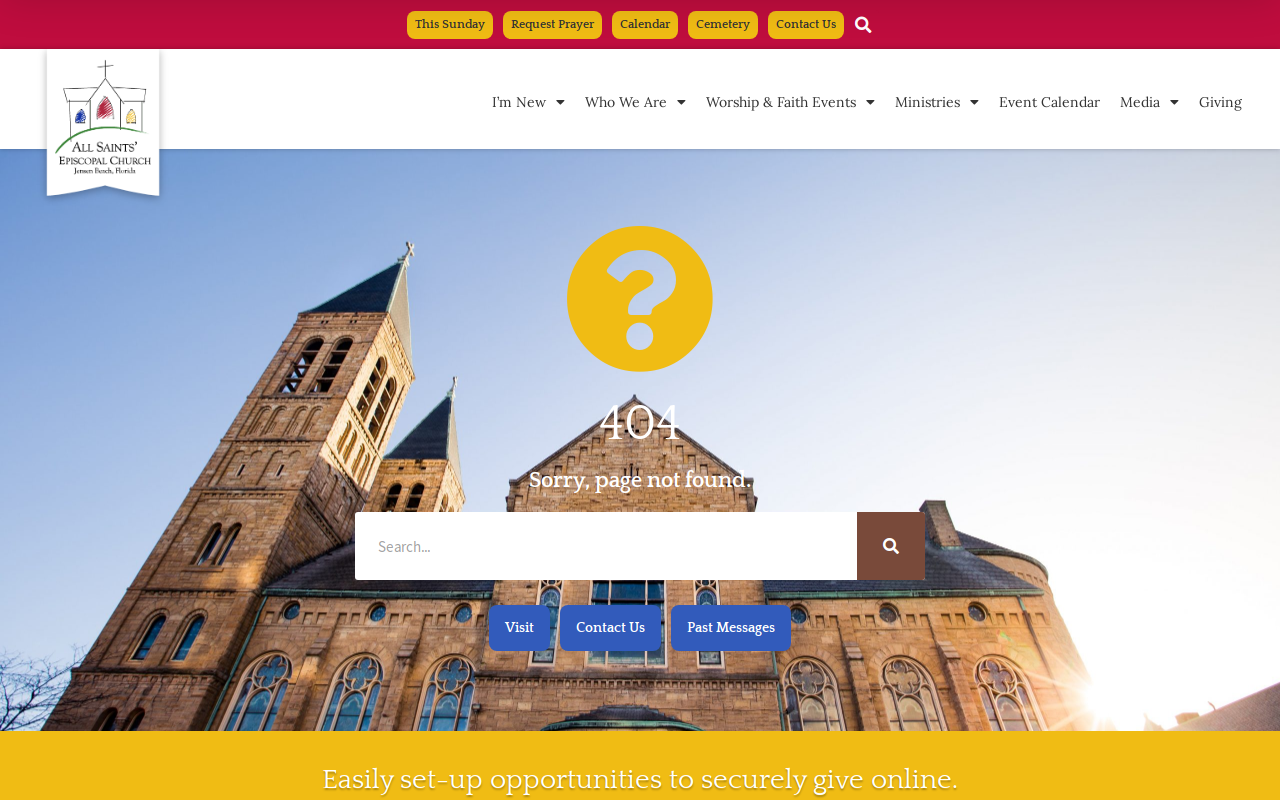 All Saints Thrift Shop website preview