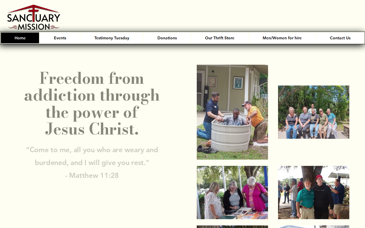 Santuary Mission website preview