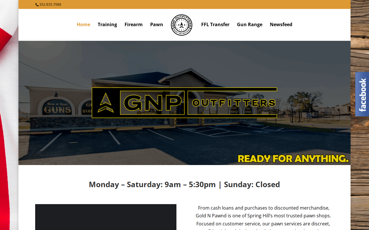 Gold N Pawnd website preview