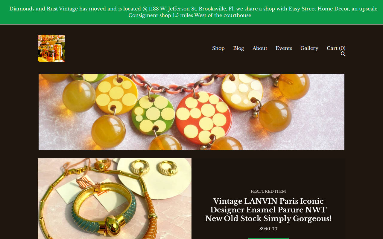 Diamonds And Rust website preview