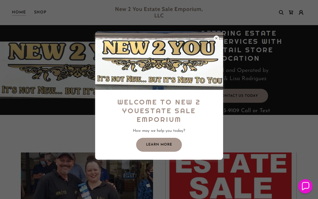 New 2 You Estate Sale Emporium website preview