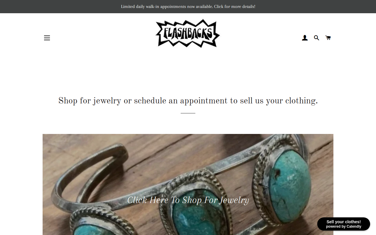Flashbacks Recycled Fashions website preview