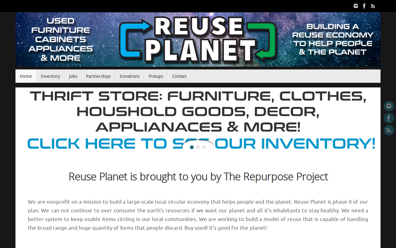 Reuse Planet website preview