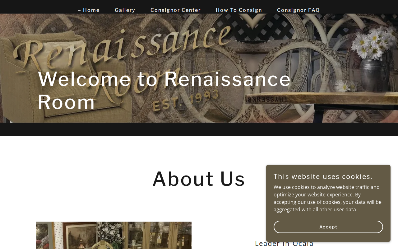 Renaissance Room Consignment Furniture website preview