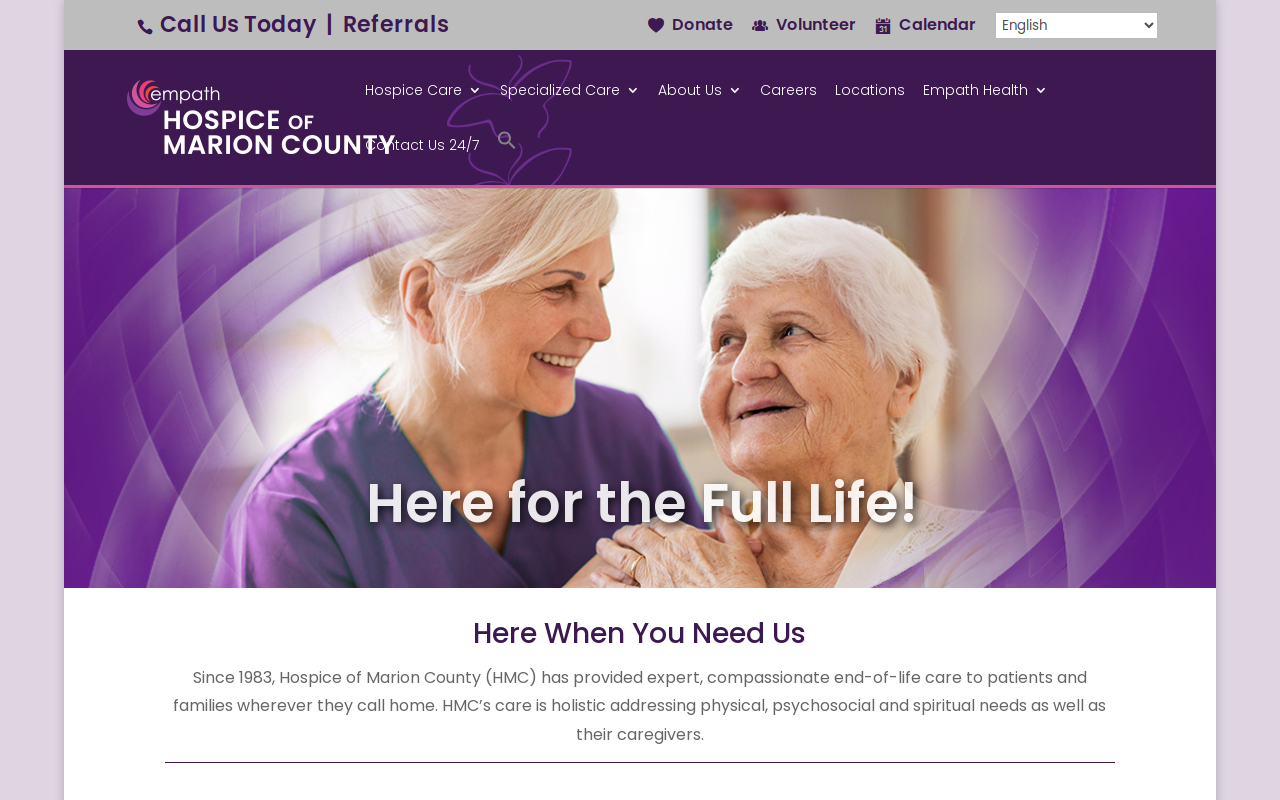 Hospice Marion County Thrift website preview
