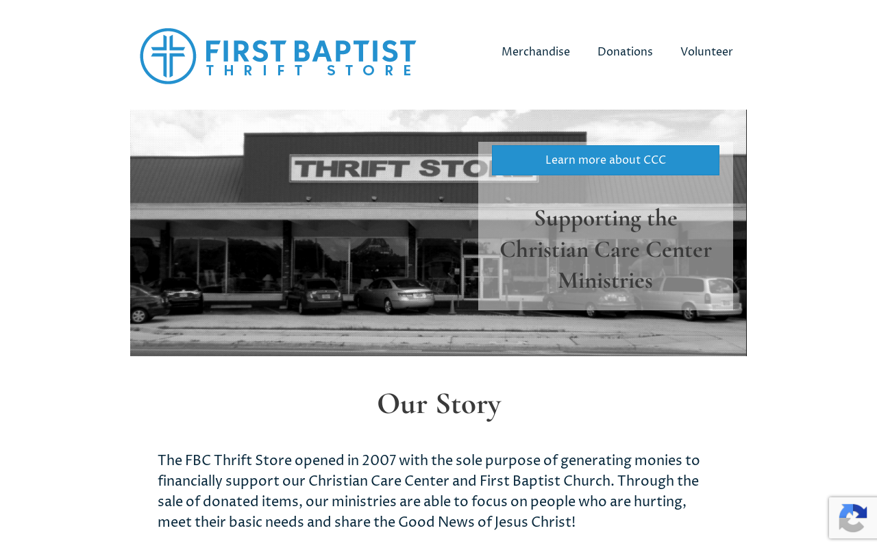 First Baptist Church Thrift Store website preview