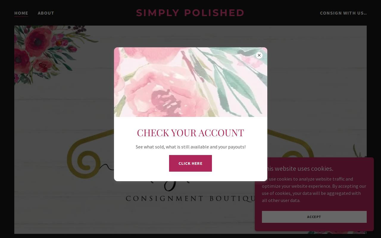 Simply Polished Consignment Boutique website preview
