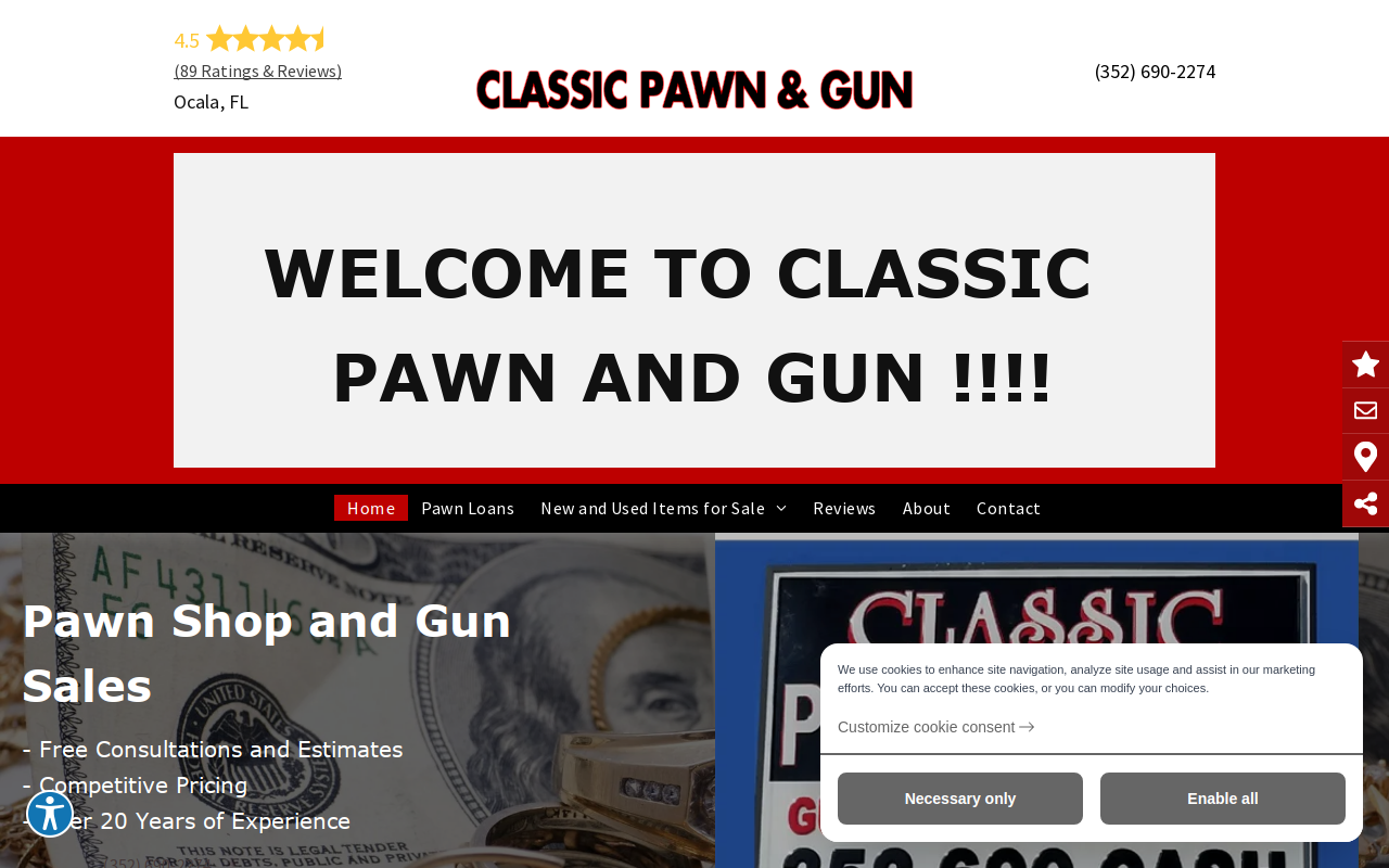 Classic Pawn & Gun website preview