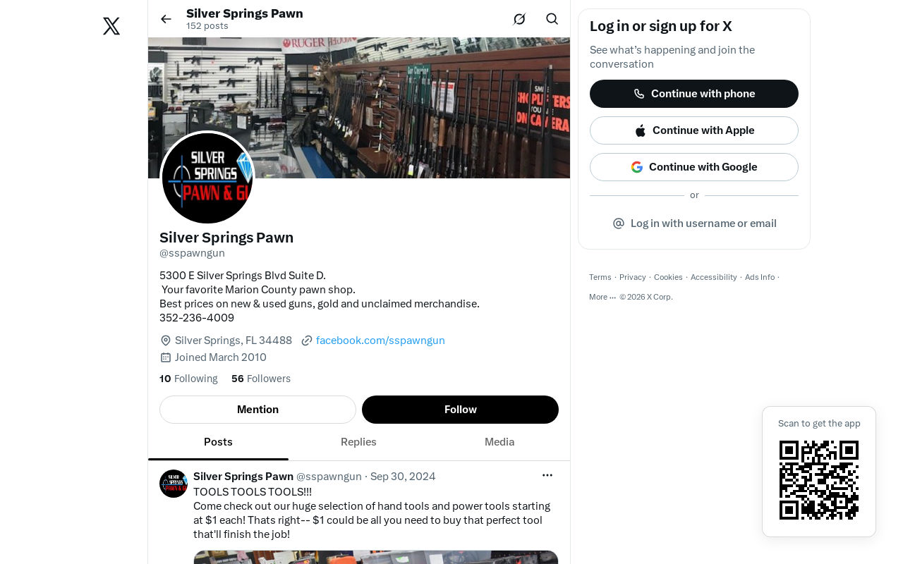 Silver Springs Pawn & Gun website preview