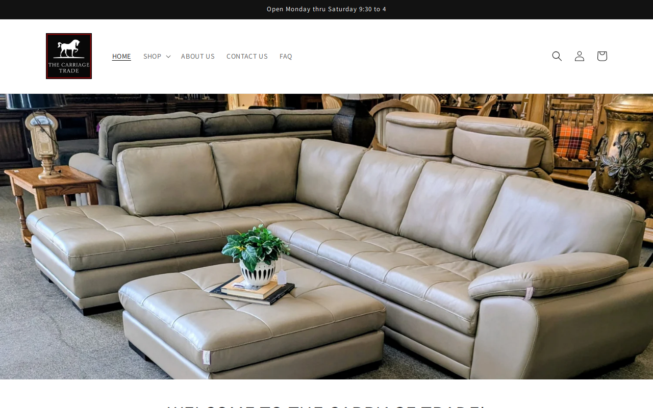 Carriage Trade Consignment website preview