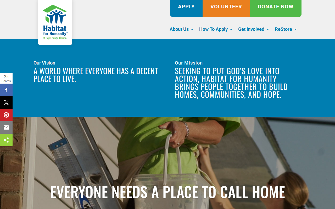 Restore - Habitat For Humanity Of Bay County website preview