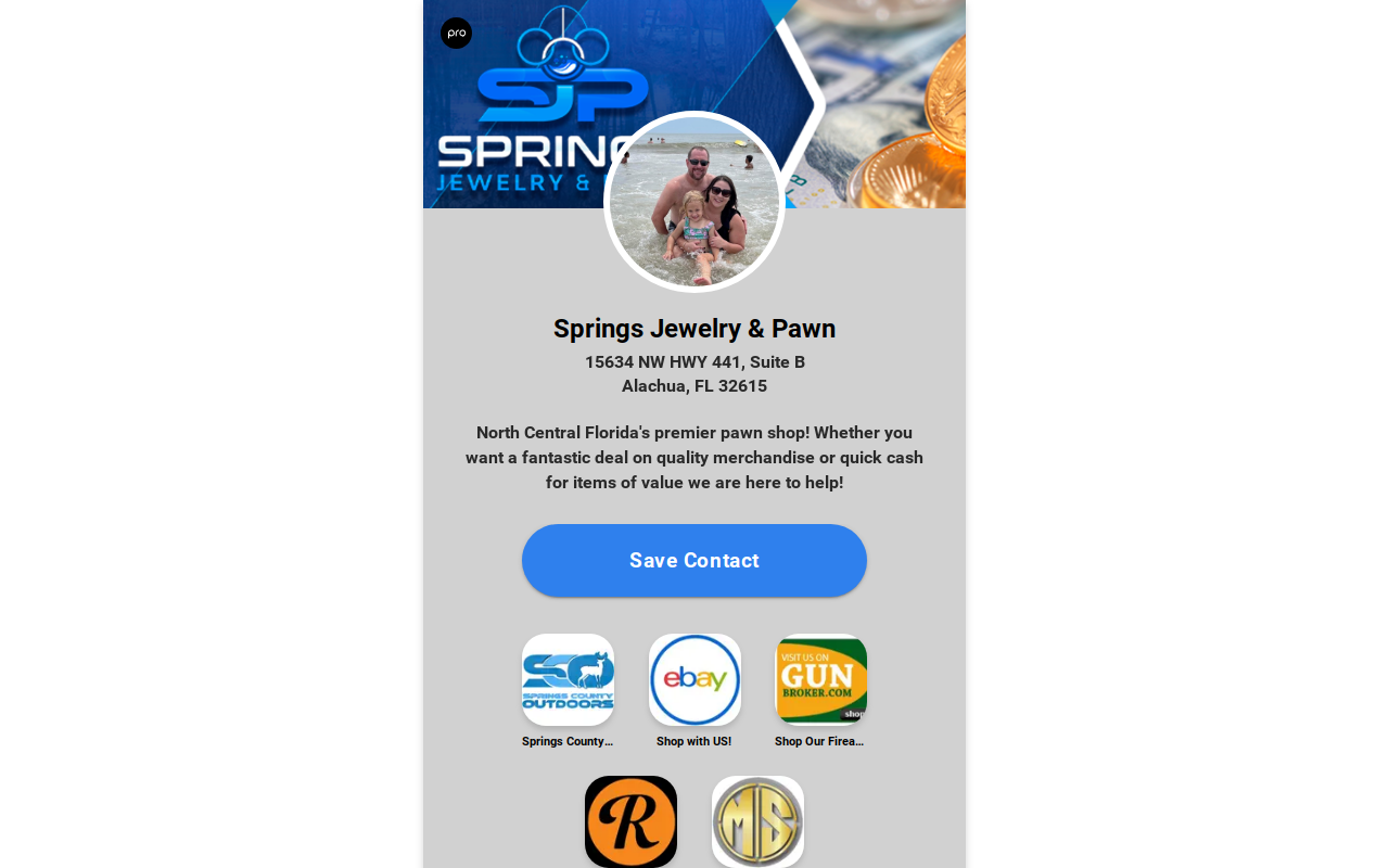 Springs Jewelry & Pawn website preview