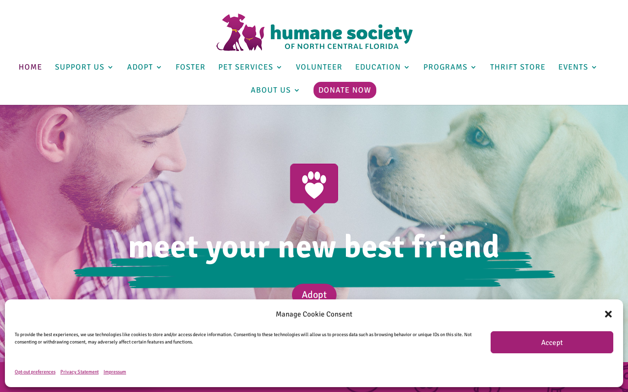 Humane Society Of North Central Florida Thrift Store website preview