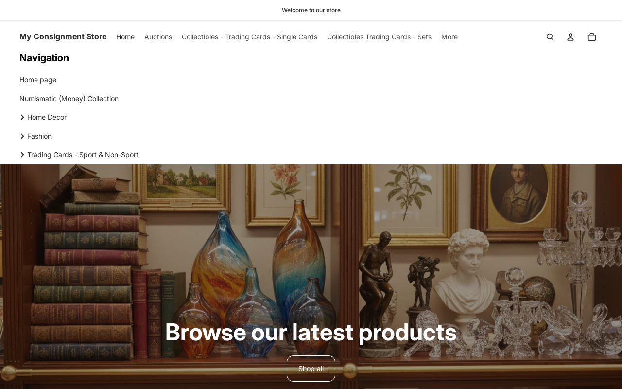 My Consignment Store website preview