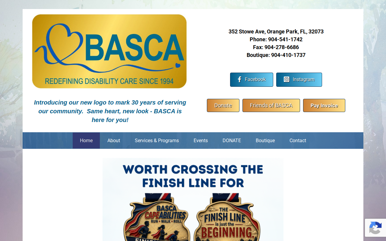BASCA Bargain Boutique website preview