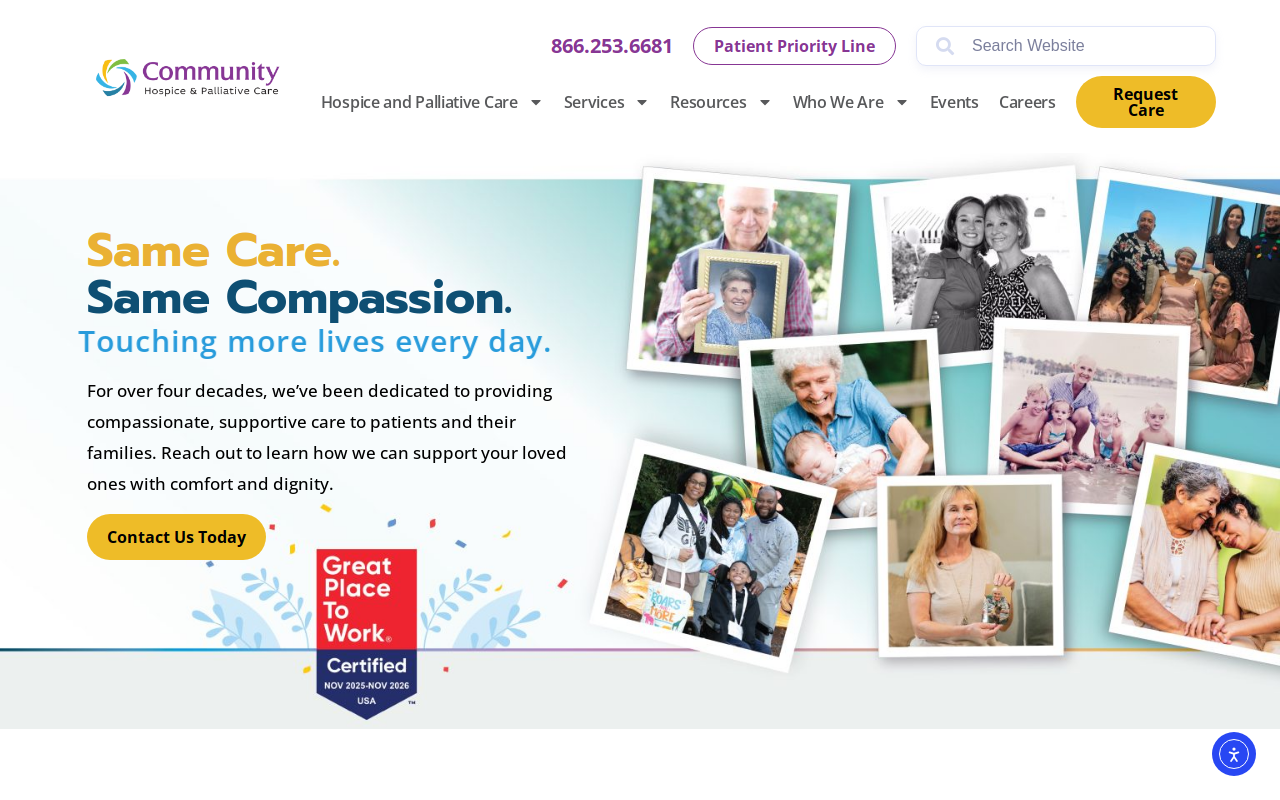 Community Hospice Thrift Shop website preview