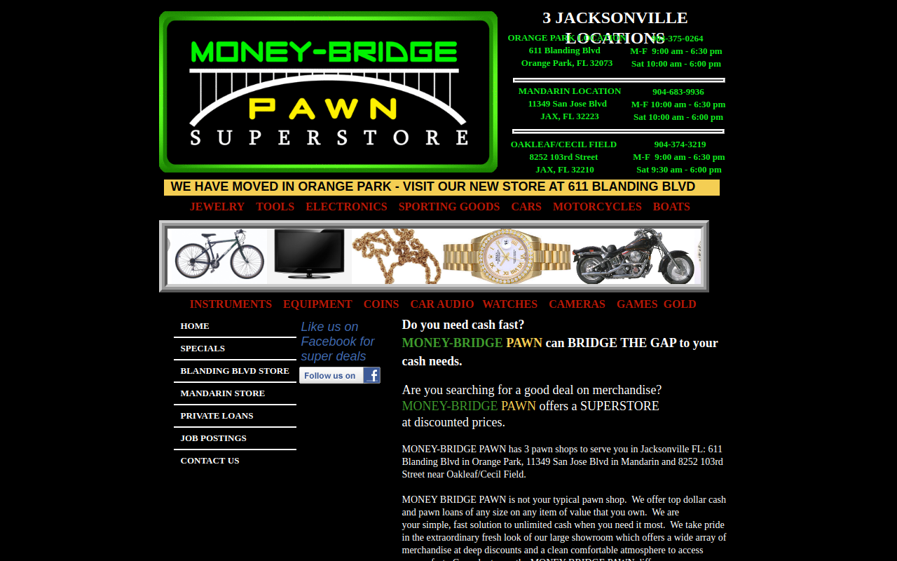 Money Bridge Pawn website preview