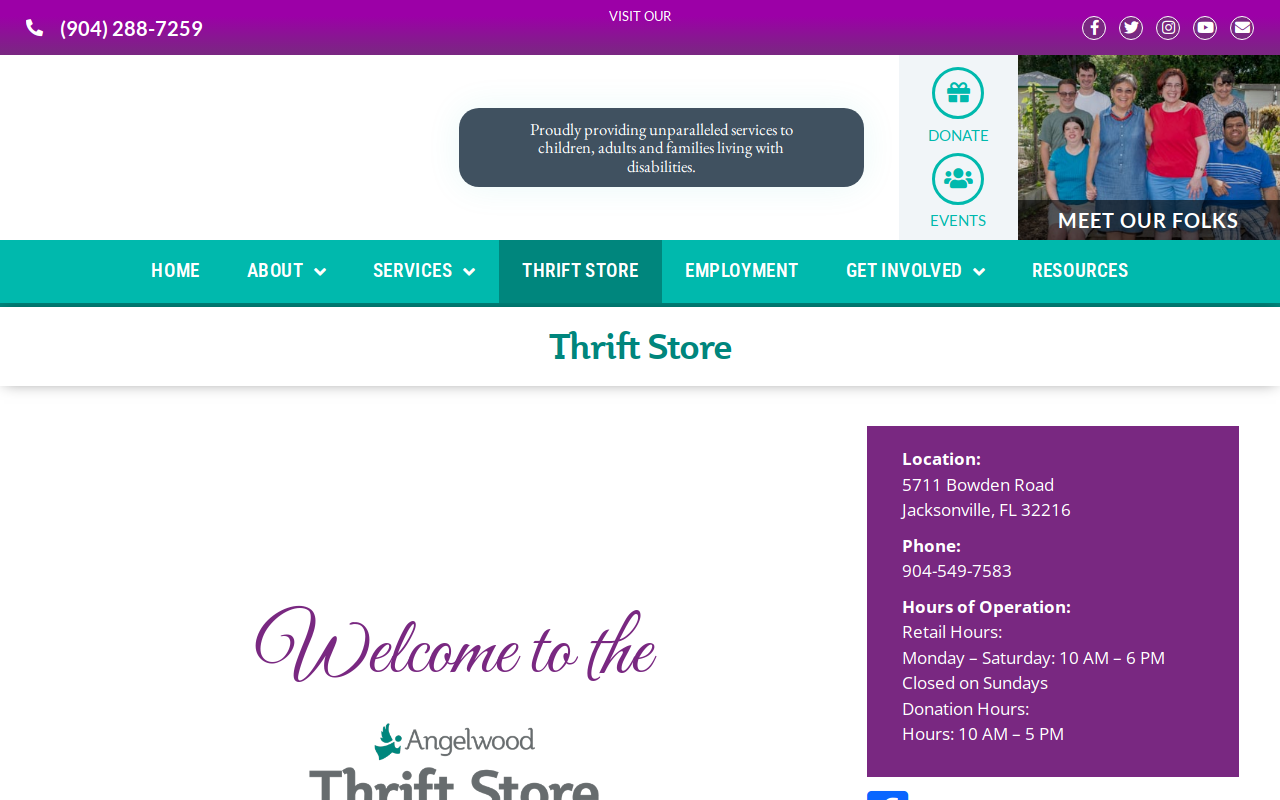 Angelwood Thrift Store website preview