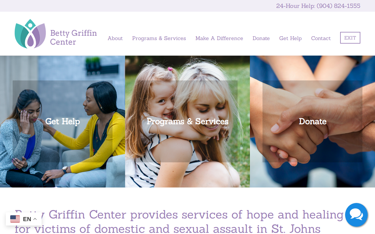 Betty Griffin Center Thrift Shoppe website preview