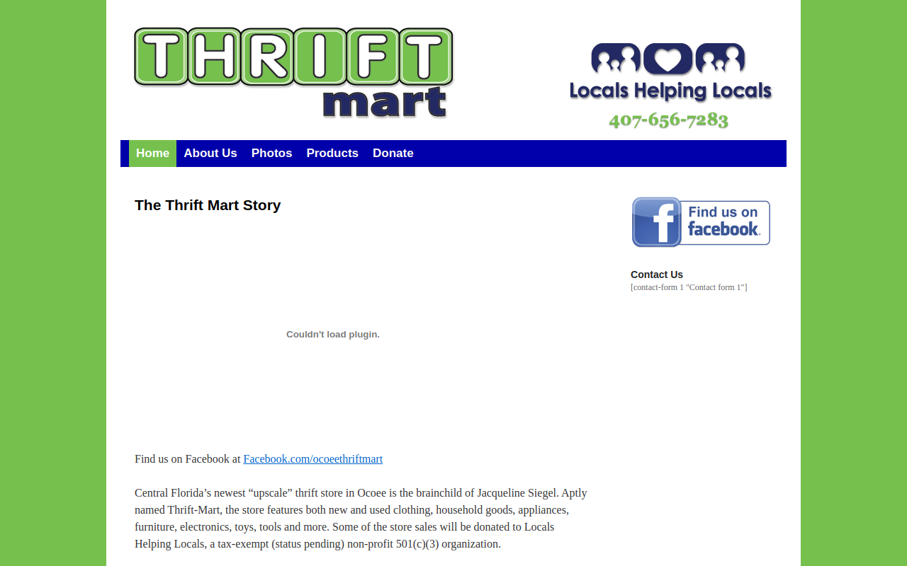 Thrift Mart website preview