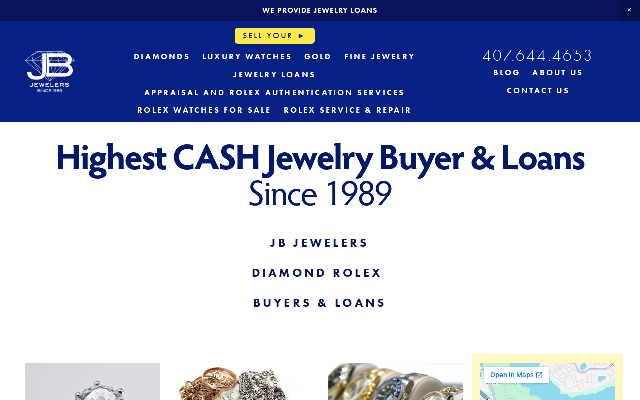 JB Jewelers website preview