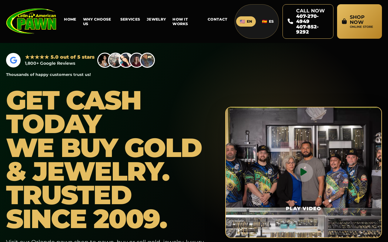Latin American Pawn Shop website preview