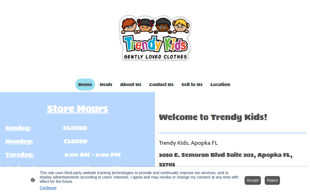 Trendy Kids LLC website preview