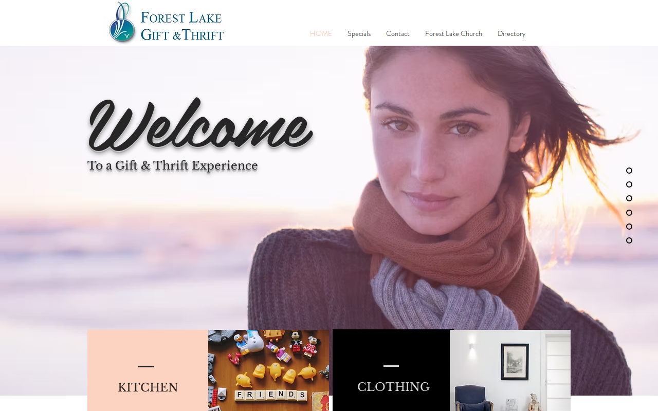 Forest Lake Gift and Thrift website preview
