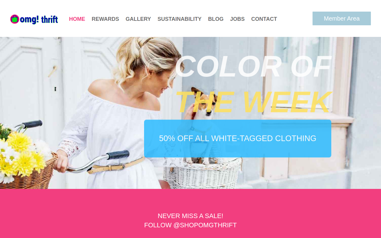 OMG Thrift website preview