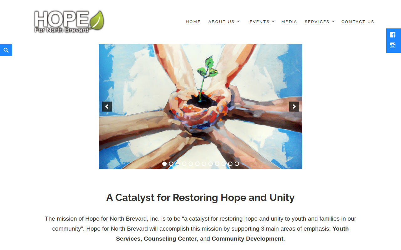 Hope For North Brevard Thrift website preview